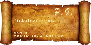Piskolczi Ilona névjegykártya